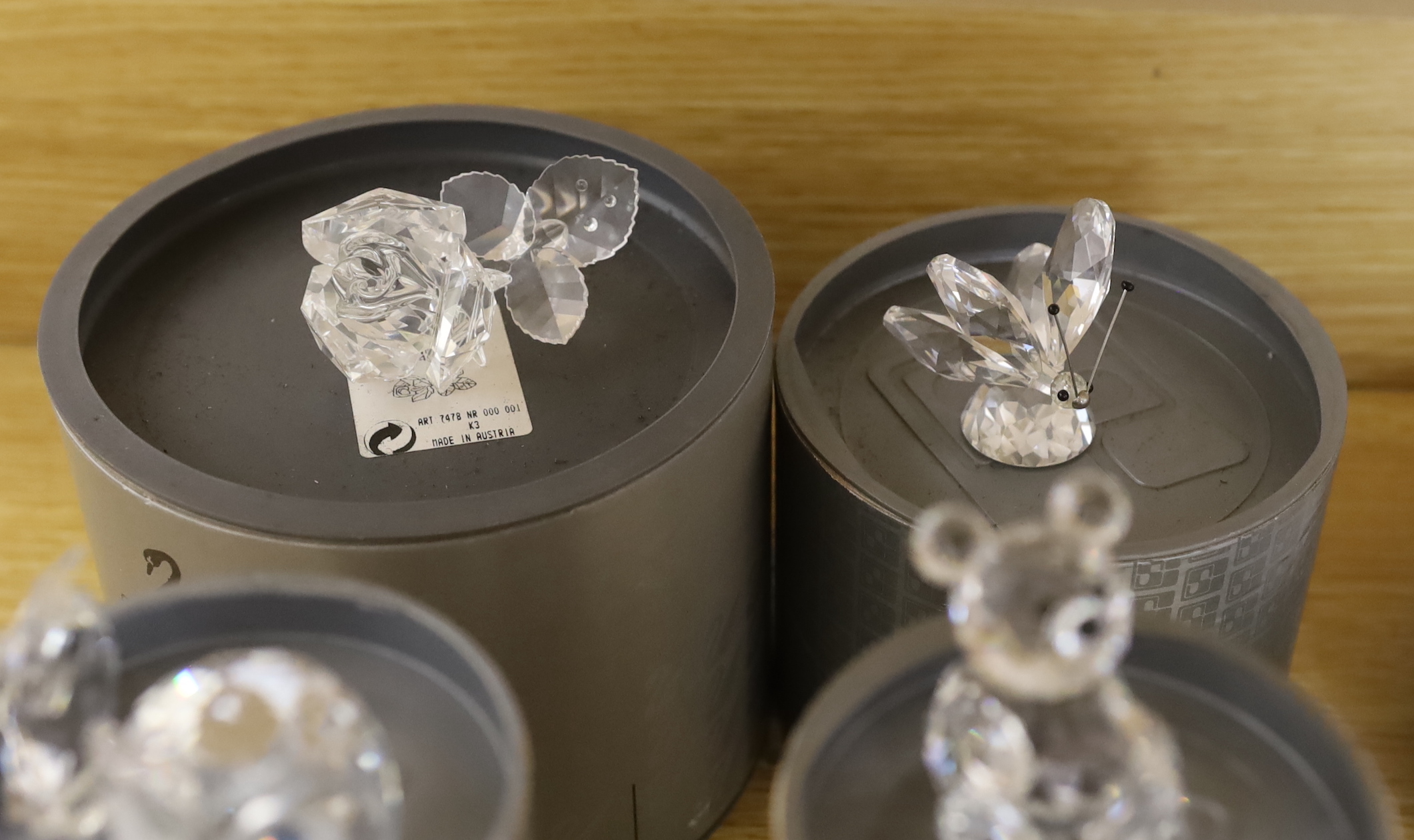 Twelve Swarovski Crystal pieces, boxed